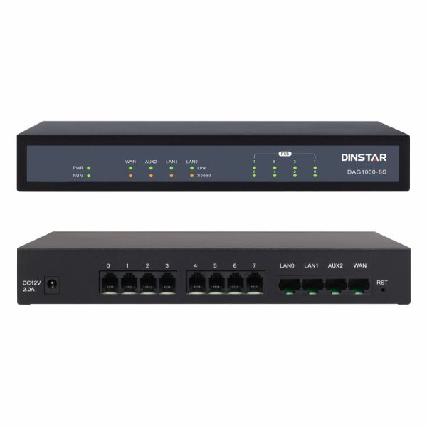 Dinstar DAG1000-8O - 8 Port Analog FXO VoIP Gateway