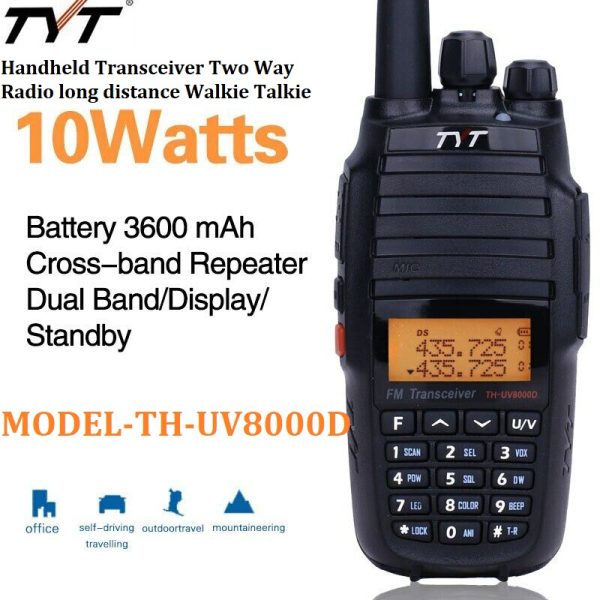 TYT TH-UV8000D Dual Band 10W High Power Walkie Talkie
